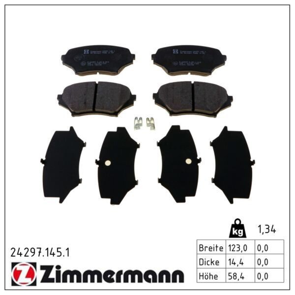 ZIMMERMANN 24297.145.1 Bremsbelagsatz, Scheibenbremse