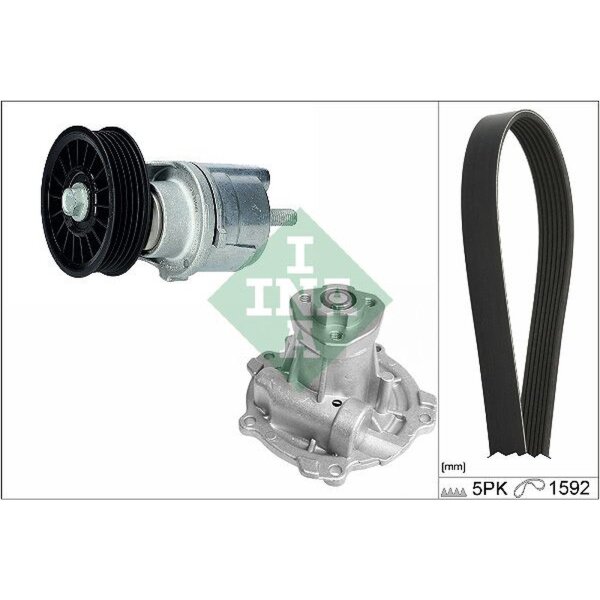 Schaeffler INA 529 0161 31 Wasserpumpe + Keilrippenriemensatz