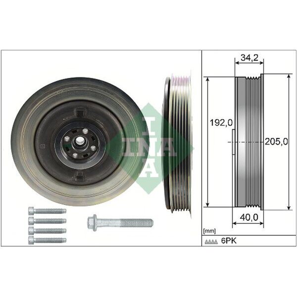 Schaeffler INA 544 0504 20 Riemenscheibe, Kurbelwelle