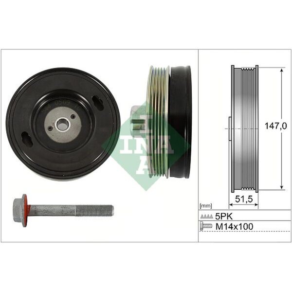 Schaeffler INA 544 0509 20 Riemenscheibe, Kurbelwelle