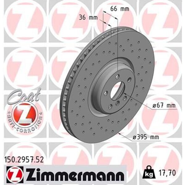 ZIMMERMANN 150.2957.52 Bremsscheibe