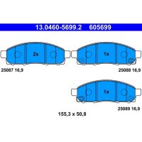 ATE 13.0460-5699.2 Bremsbelagsatz, Scheibenbremse