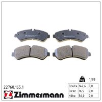 ZIMMERMANN 22768.165.1 Bremsbelagsatz, Scheibenbremse