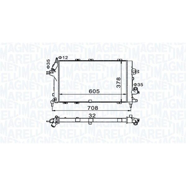 MAGNETI MARELLI 350213153400 Kühler, Motorkühlung