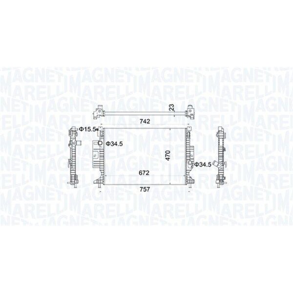 MAGNETI MARELLI 350213155300 Kühler, Motorkühlung