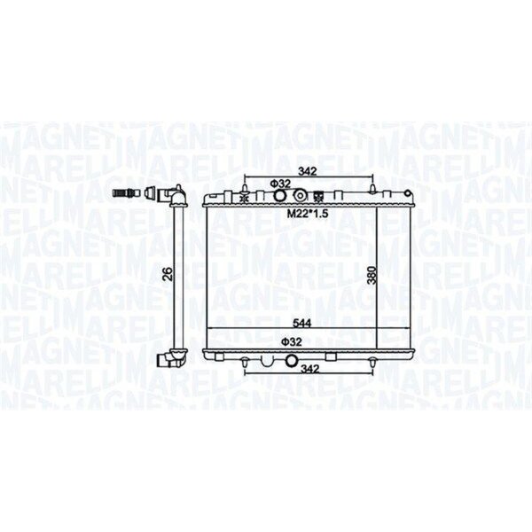 MAGNETI MARELLI 350213156100 Kühler, Motorkühlung