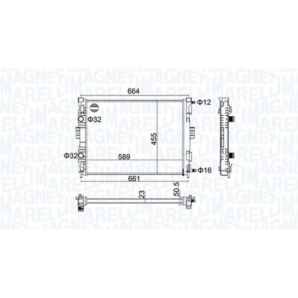 MAGNETI MARELLI 350213160600 Kühler, Motorkühlung