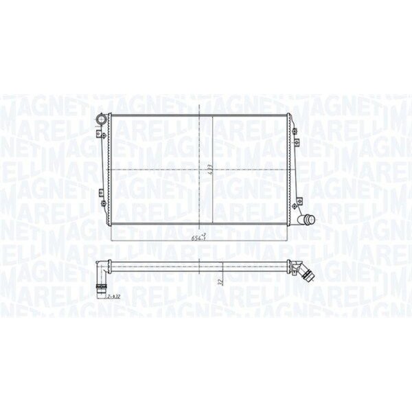 MAGNETI MARELLI 350213167300 Kühler, Motorkühlung