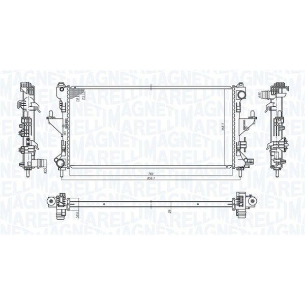 MAGNETI MARELLI 350213198200 Kühler, Motorkühlung