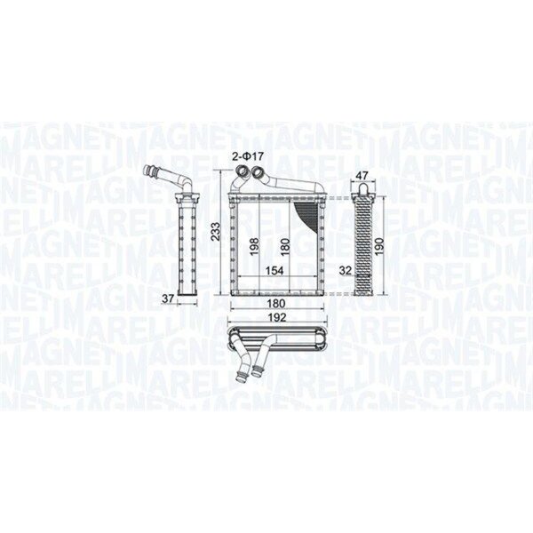 MAGNETI MARELLI 350218442000 Wärmetauscher, Innenraumheizung