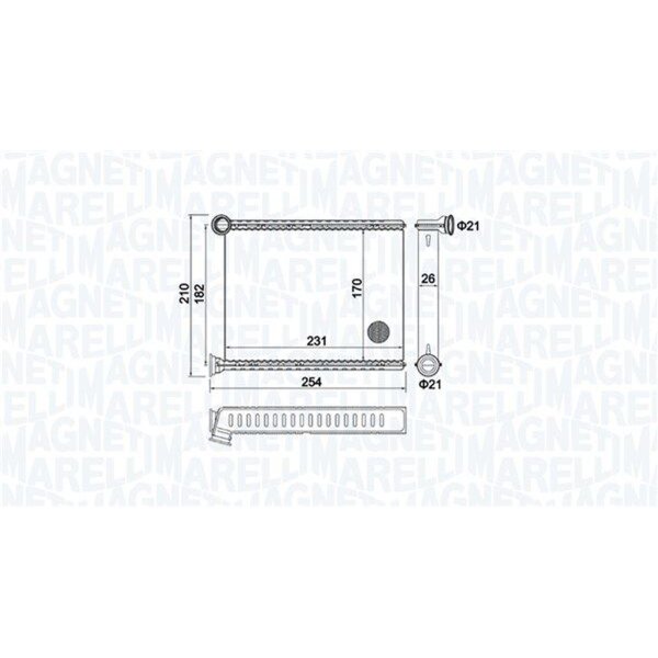 MAGNETI MARELLI 350218473000 Wärmetauscher, Innenraumheizung
