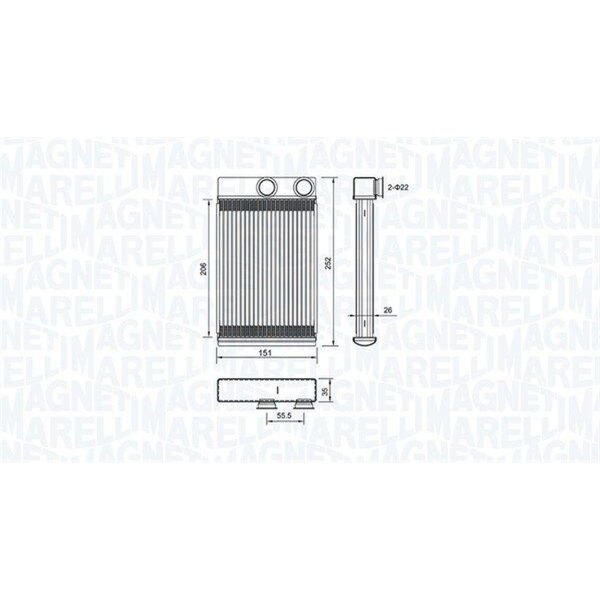 MAGNETI MARELLI 350218478000 Wärmetauscher, Innenraumheizung