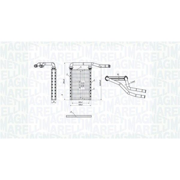 MAGNETI MARELLI 350218490000 Wärmetauscher, Innenraumheizung