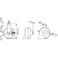 HELLA 3FH 012 010-061 Horn