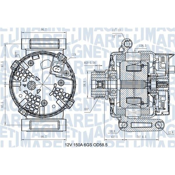 MAGNETI MARELLI 063731546110 Generator