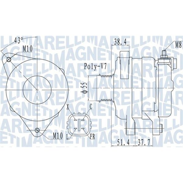 MAGNETI MARELLI 063732121010 Generator
