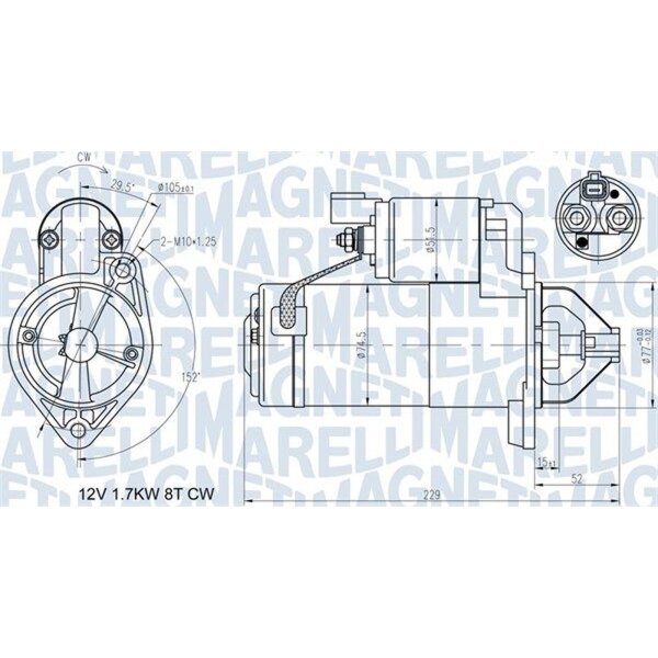 MAGNETI MARELLI 063721365010 Starter