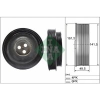Schaeffler INA 544 0166 10 Riemenscheibe, Kurbelwelle