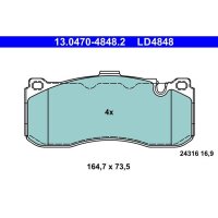 ATE 13.0470-4848.2 Bremsbelagsatz, Scheibenbremse