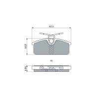 BOSCH 0 986 424 275 Bremsbelagsatz, Scheibenbremse