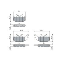 BOSCH 0 986 424 293 Bremsbelagsatz, Scheibenbremse