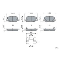 BOSCH 0 986 424 896 Bremsbelagsatz, Scheibenbremse