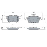 BOSCH 0 986 494 888 Bremsbelagsatz, Scheibenbremse