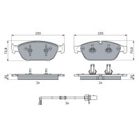 BOSCH 0 986 494 987 Bremsbelagsatz, Scheibenbremse
