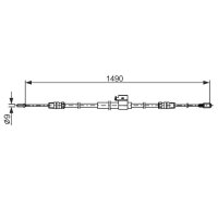 BOSCH 1 987 482 832 Seilzug, Feststellbremse