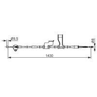 BOSCH 1 987 482 835 Seilzug, Feststellbremse