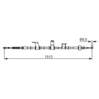 BOSCH 1 987 482 837 Seilzug, Feststellbremse
