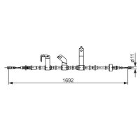 BOSCH 1 987 482 841 Seilzug, Feststellbremse