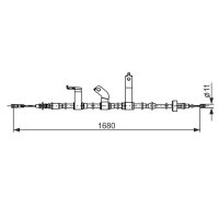 BOSCH 1 987 482 849 Seilzug, Feststellbremse