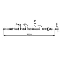 BOSCH 1 987 482 850 Seilzug, Feststellbremse