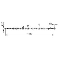 BOSCH 1 987 482 852 Seilzug, Feststellbremse