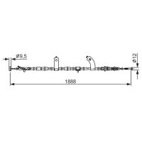 BOSCH 1 987 482 854 Seilzug, Feststellbremse