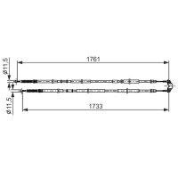 BOSCH 1 987 482 857 Seilzug, Feststellbremse