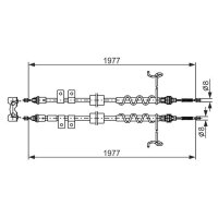 BOSCH 1 987 482 870 Seilzug, Feststellbremse