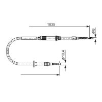 BOSCH 1 987 482 873 Seilzug, Feststellbremse