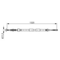 BOSCH 1 987 482 874 Seilzug, Feststellbremse