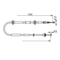 BOSCH 1 987 482 892 Seilzug, Feststellbremse