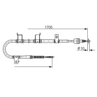 BOSCH 1 987 482 908 Seilzug, Feststellbremse