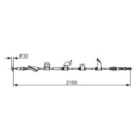 BOSCH 1 987 482 913 Seilzug, Feststellbremse