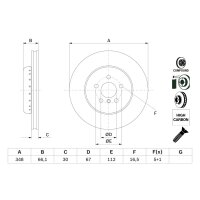 BOSCH 0 986 479 F57 Bremsscheibe