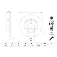 BOSCH 0 986 479 F61 Bremsscheibe