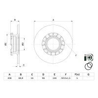 BOSCH 0 986 479 F62 Bremsscheibe