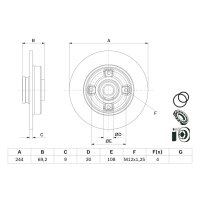 BOSCH 0 986 479 F74 Bremsscheibe