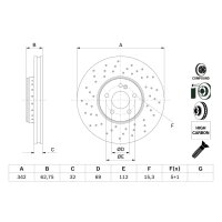 BOSCH 0 986 479 G40 Bremsscheibe