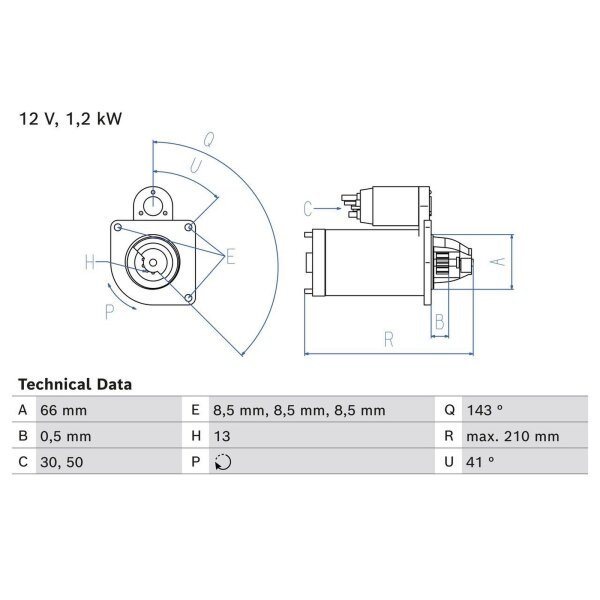 BOSCH 0 986 025 000 Starter