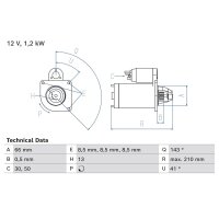 BOSCH 0 986 025 000 Starter